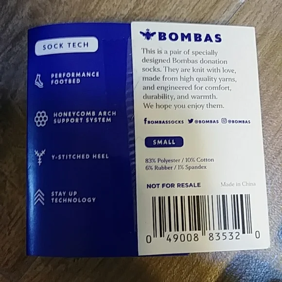Bombas 25 pack of size small calf length socks unisex boys or girls - Picture 3 of 4